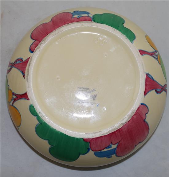 A Clarice Cliff Blue Autumn shallow bowl, diameter 23cm (9in.)